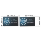 Dark Blue Style RFID & NFC Blocking Card Set (5 Pack) - Contactless NFC ID / Credit Card Protection, Anti-Skimming Shield for Wallet - Rear View