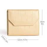 3-Pack Soft PU Rhombus Pattern Quilted Lipstick & Card Holder - Portable & Durable Cosmetic Pouch / Coin Purse (Brown Quilted & Beige Crocodile Pattern & Black Crocodile Pattern Set) - Top-Down View