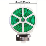 4-Rolls 100M Multifunctional Plastic Steel Twist Tie with Cutter - Sturdy Reusable Plant Support & Climbing Vine Tie - Top-Down View