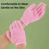 5-Pack Exfoliating Bath Mitts Set - Double-Sided & Gentle Scrubbing Gloves for Deep Skin Cleansing, Elastic Nylon Wristband - Front View
