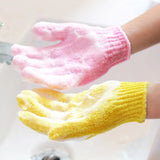 5-Pack Exfoliating Bath Mitts Set - Double-Sided & Gentle Scrubbing Gloves for Deep Skin Cleansing, Elastic Nylon Wristband