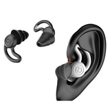 2-Pairs Black Noise Reduction Silicone Ear Plugs for Swimming, Sleep, and Study - Waterproof Reusable Sound Blocking Earplugs