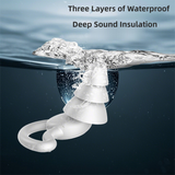 2-Pairs Green Noise Reduction Silicone Ear Plugs for Swimming, Sleep, and Study - Waterproof Reusable Sound Blocking Earplugs