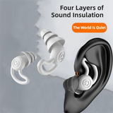 2-Pairs Blue Noise Reduction Silicone Ear Plugs for Swimming, Sleep, and Study - Waterproof Reusable Sound Blocking Earplugs - Top-Down View