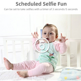 X2 Pink HD Dual Lens Kids Carrot Bunny Digital Camera - Multi-Functions With 20MP Interpolation, Photo & Multiple Filters, 1080P Video and Game - Top-Down View