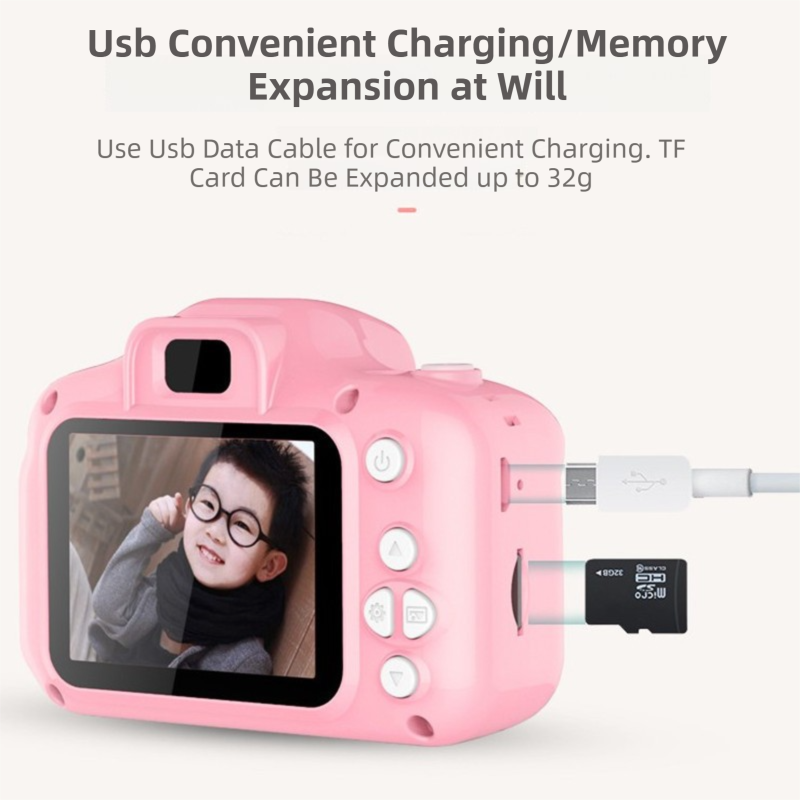 X2 Blue HD Dual Lens Kids Carrot Bunny Digital Camera - Multi-Functions With 20MP Interpolation, Photo & Multiple Filters, 1080P Video and Game