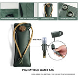 Outdoor Grey 2.5L Hydration Bladder for Running & Cycling - Eco-Friendly PEVA Material Water Reservoir Pack Insert with Bite Valve & 93CM Water Pipe - Side View