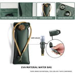 Outdoor Black 2L Hydration Bladder for Running & Cycling - Eco-Friendly PEVA Material Water Reservoir Pack Insert with Bite Valve & 93CM Water Pipe