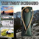 Outdoor Khaki 3L Hydration Bladder for Running & Cycling - Eco-Friendly PEVA Material Water Reservoir Pack Insert with Bite Valve & 93CM Water Pipe - Front View