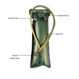 Outdoor Green 2.5L Hydration Bladder for Running & Cycling - Eco-Friendly PEVA Material Water Reservoir Pack Insert with Bite Valve & 93CM Water Pipe