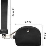 Pink Beige Women's Ultralight Fashion Nylon Wristlet Pouch Set - Portable Mini Coin Purse & Key Holder Wallet