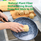 4-Pack Premium Soft Square Natural Loofah Segment Scrubber With Hanging Rope - Zero Waste Kitchen & Bath Loofah (Expands to >5cm Diameter & L 10CM)