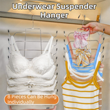 Foldable Vertical Layered Bra and Lingerie Organiser Hanger(8 Tier: 50.5X30.5cm) - Stainless Steel Space Saver for Underwear, Bras, and Tank Tops