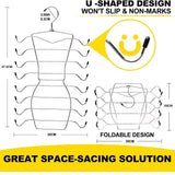 Foldable Vertical Layered Bra and Lingerie Organiser Hanger(8 Tier: 50.5X30.5cm) - Stainless Steel Space Saver for Underwear, Bras, and Tank Tops - Top-Down View