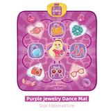 2-Pack Kids Multifunctional Electronic Dance Mat(100x87CM) - Unicorn & Purple Ornament Theme Play Mat with Sound Recognition for Early Education and Physical Exercise - Side View