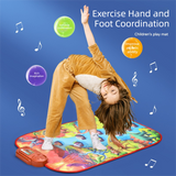 2-Pack Kids Multifunctional Electronic Dance Mat(100x87CM) - Dessert & Pink Ornament Theme Play Mat with Sound Recognition for Early Education and Physical Exercise