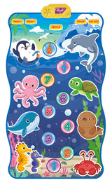 2-Pack Kids Multifunctional Electronic Dance Mat - Undersea World & Space Theme Play Mat with Sound Recognition for Early Education and Physical Exercise - 45-Degree Angle