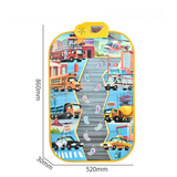 2-Pack Kids Multifunctional Electronic Dance Mat(52x86CM) - Dinosaur & Transport Theme Play Mat with Sound Recognition for Early Education and Physical Exercise - Side View