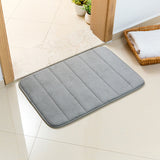 Grey Ultra-Absorbent Non-Slip Thickened Bath Mat(1.8x40x60CM) - Luxurious Durable Soft Floor Rug with Rubber Backing, Hand & Machine Washable Doormat for Bathroom & Entry