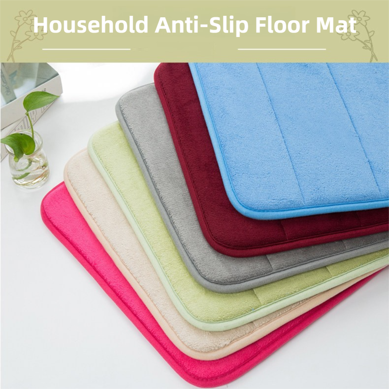 Grey Ultra-Absorbent Non-Slip Thickened Bath Mat(1.8x45x70CM) - Luxurious Durable Soft Floor Rug with Rubber Backing, Hand & Machine Washable Doormat for Bathroom & Entry