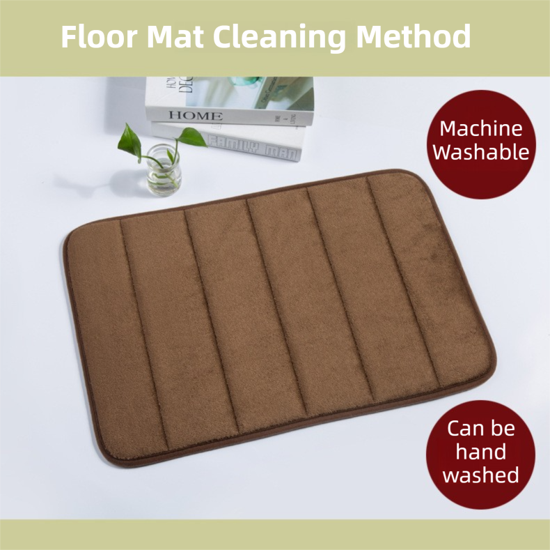 Grey Ultra-Absorbent Non-Slip Thickened Bath Mat(1.8x45x70CM) - Luxurious Durable Soft Floor Rug with Rubber Backing, Hand & Machine Washable Doormat for Bathroom & Entry