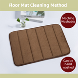 Dark Brown Ultra-Absorbent Non-Slip Thickened Bath Mat(1.8x45x70CM) - Luxurious Durable Soft Floor Rug with Rubber Backing, Hand & Machine Washable Doormat for Bathroom & Entry