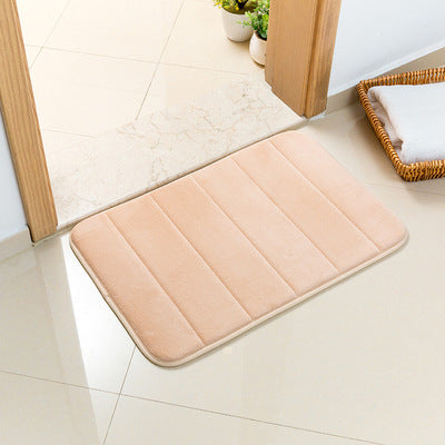 Khaki Ultra-Absorbent Non-Slip Thickened Bath Mat(1.8x45x70CM) - Luxurious Durable Soft Floor Rug with Rubber Backing, Hand & Machine Washable Doormat for Bathroom & Entry