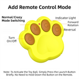 Orange Durable TPU Smart Interactive Electric Pet Toy Ball - Automatic Bouncing Dog & Cat Chew Toy, Shaking Smart Activated - Rear View