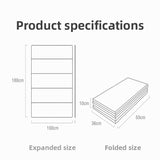 Green Large Foldable Baby Play Mat - Thick, Waterproof & Reversible XPE Foam Mat for Tummy Time & Crawling - Rear View