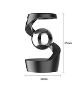 Silver gyroscope and gold beads Kinetic Levitating Desk Toy - Silent Spinning Floating Gyroscope for Stress Relief & Office Decor
