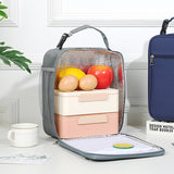 Dark grey Insulated Lunch Bag with Shoulder Strap - Portable & Large Capacity Thermal Bento Tote