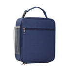 Blue Insulated Lunch Bag with Shoulder Strap - Portable & Large Capacity Thermal Bento Tote