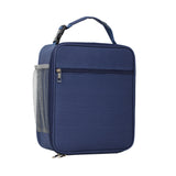 Blue Insulated Lunch Bag with Shoulder Strap - Portable & Large Capacity Thermal Bento Tote