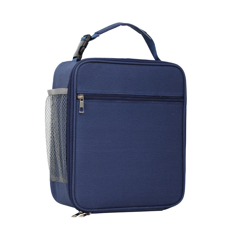 Blue Insulated Lunch Bag with Shoulder Strap - Portable & Large Capacity Thermal Bento Tote