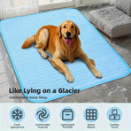 Blue Pet Summer Ice Silk Cooling Mat - Breathable Latex Sleep Pad for Dogs & Cats (40*30cm)