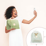 Green Water-Resistant Travel Toiletry Bag with Hook - Foldable Cosmetic Organizer for Men & Women - Top-Down View