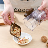 Yellow Manual Nut & Chocolate Grinder - Effortless Peanut Walnut Chopper - Easy Clean Kitchen Tool - Side View