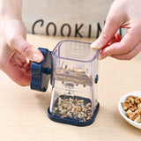 Navy blue Manual Nut & Chocolate Grinder - Effortless Peanut Walnut Chopper - Easy Clean Kitchen Tool - Front View
