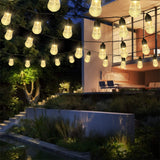 Colour Solar Powered Crystal Bubble String Lights - Waterproof Outdoor Decorative Lights - Front View