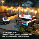 Colour Solar Powered Crystal Bubble String Lights - Waterproof Outdoor Decorative Lights - Top-Down View