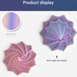 2-Pcs Laser Green Smart 3D Printed Fidget Toy - Hexagonal Illusion Folding Desk Toy for Stress Relief & Focus