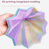2-Pcs Laser Red Smart 3D Printed Fidget Toy - Hexagonal Illusion Folding Desk Toy for Stress Relief & Focus - Front View