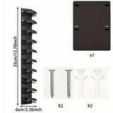 White Hat Organizer for Baseball Caps - Multi-Layer Wall Mounted Cap Rack for Space-Saving Storage - 45-Degree Angle