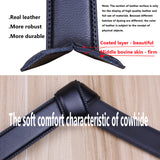 Valentine's Day Gift - Premium Men's Genuine Leather Automatic Buckle Belt - Business & Casual(Style 4) - Front View