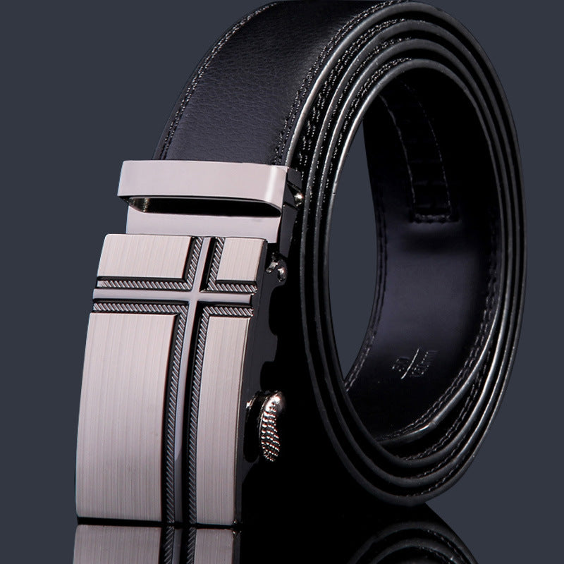 Valentine's Day Gift - Premium Men's Genuine Leather Automatic Buckle Belt - Business & Casual(Style 6)