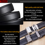 Valentine's Day Gift - Premium Men's Genuine Leather Automatic Buckle Belt - Business & Casual(Style 8) - Side View