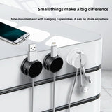 10-PCS White 360 Degree Rotating Cable Organizer with Magnetic Mount for Desktop Wire Management - 45-Degree Angle