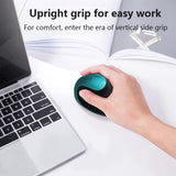 Purple 3rd Gen Vertical Wireless Mouse with USB-C Charging - Ergonomic 2.4G Silent Click Design for Office and Laptop Use - Front View