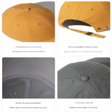Yellow Premium Pure Cotton Quick-Dry Baseball Cap - Outdoor Sports & Camping Sun Hat, Adjustable Fit(54-62cm) - Side View