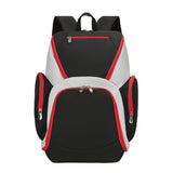 Black and red Large Capacity Oxford Cloth Basketball Backpack - Waterproof Gym & Travel Bag for Men & Women with S-Type Straps